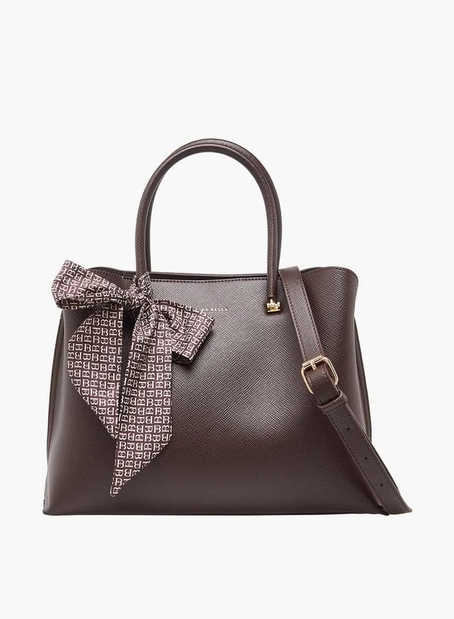 Flora Bella By Shoexpress Scarf Accent Tote Bag With Detachable Strap